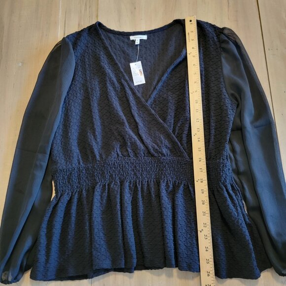 Maurices Womens Shirt Size XL NWT‎ Black Classic Career Dressy Flowy Top - Picture 5 of 11